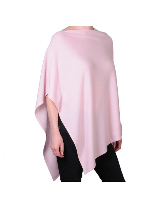 pink cashmere poncho
