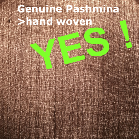 A real pashmina presents an irregular weaving guarantee of the realization in the hand