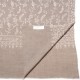 LILA BEIGE, châle véritable pashmina 100% cachemire brodé main