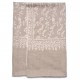 LILA BEIGE, echte handbestickte Pashmina-Schal 100% Kaschmir