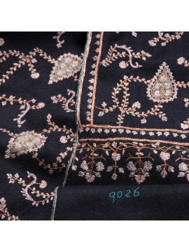 DALIA NIGHT, real embroidered pashmina shawl 100% cashmere