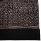 DALIA NOIR, châle véritable Pashmina 100% cachemire brodé main