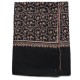 DALIA NOIR, châle véritable Pashmina 100% cachemire brodé main