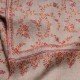 JANET BEIGE, handgeborduurde 100% cashmere pashmina sjaal