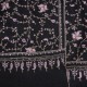 JANET BLACK, Real embroidered pashmina shawl 100% cashmere