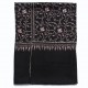 JANET NOIR, châle véritable pashmina 100% cachemire brodé main