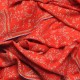 MIA ROOD, echte Pashmina stola 100% cashmere met de hand geborduurd