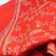 MIA ROOD, echte Pashmina stola 100% cashmere met de hand geborduurd