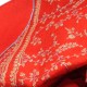 MIA ROUGE, étole véritable Pashmina 100% cachemire brodé main