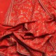 MIA RED, real pashmina 100% cashmere with handmade embroideries