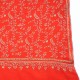 MIA ROOD, echte Pashmina stola 100% cashmere met de hand geborduurd