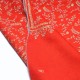 MIA RED, real pashmina 100% cashmere with handmade embroideries