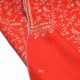 MIA ROUGE, étole véritable Pashmina 100% cachemire brodé main