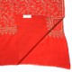 MIA ROOD, echte Pashmina stola 100% cashmere met de hand geborduurd