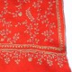 MIA RED, real pashmina 100% cashmere with handmade embroideries