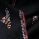 SARA BLACK, real pashmina 100% cashmere with handmade embroideries