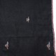 SARA BLACK, real pashmina 100% cashmere with handmade embroideries