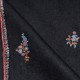 SARA BLACK, real pashmina 100% cashmere with handmade embroideries