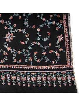 CELIA BLACK, real pashmina 100% cashmere with handmade embroideries