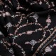 LISA BLACK, real pashmina 100% cashmere with handmade embroideries