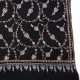 LISA BLACK, real pashmina 100% cashmere with handmade embroideries