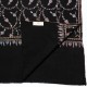 LISA NOIR, étole véritable Pashmina 100% cachemire brodé main