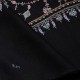 LISA BLACK, real pashmina 100% cashmere with handmade embroideries