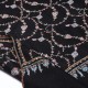 LISA BLACK, real pashmina 100% cashmere with handmade embroideries