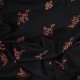 MEG BLACK, real embroidered pashmina shawl 100% cashmere