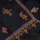 MEG BLACK, real embroidered pashmina shawl 100% cashmere