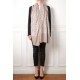 LILA BEIGE, scialle vera Pashmina 100% cashmere ricamata a mano