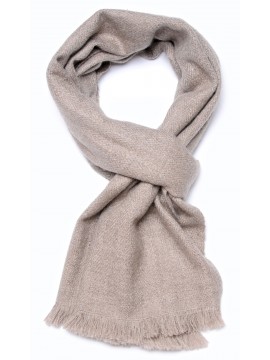 KORZOK BEIGE, écharpe Pashmina épais 100% cachemire filé main