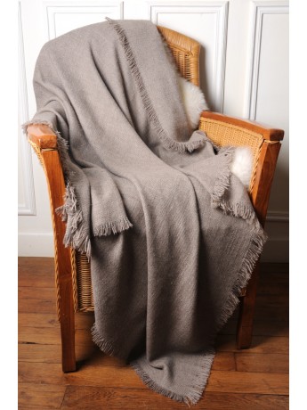 SCIARPA BEIGE, sciarpa Pashmina spessa 100% cashmere filata a mano