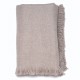 PLAID BEIGE, écharpe plaid Pashmina épais 100% cachemire filé main