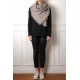 PLAID BEIGE, écharpe plaid Pashmina épais 100% cachemire filé main