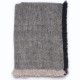 RUPSHU NERO, plaid Pashmina spessa 100% cashmere filata a mano