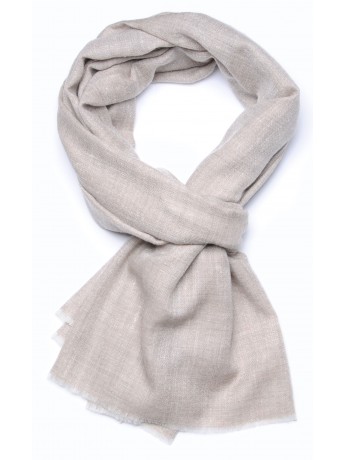 Vera pashmina 100% cashmere Stola Beige chiaro naturale