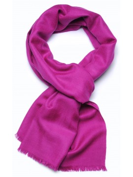 Echte Pashmina Stola Fuchsiarosa 100% Handgewebter Kaschmir