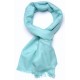 Echte Pashmina Stola Wasserblau 100% Handgewebter Kaschmir