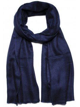 Echte Marineblauwe Pashmina sjaal - 100% handgeweven cashmere