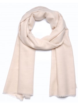 Handwoven cashmere pashmina Shawl Natural cream