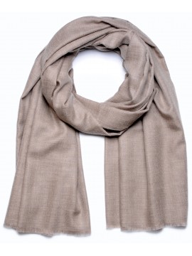 Pashmina Beige naturel - Châle 100% cachemire