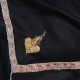 ASHA NOIR, hand-embroidered 100% cashmere pashmina stole
