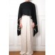ASHA NOIR, hand-embroidered 100% cashmere pashmina stole