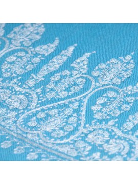 ASHA NOIR, echte Pashmina-Stola aus 100% Kaschmir, handbestickt