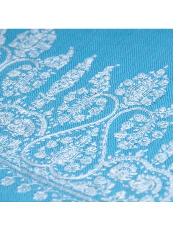 ASHA NOIR, hand-embroidered 100% cashmere pashmina stole