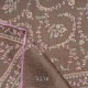 JULIA TAUPE, étole véritable pashmina 100% cachemire brodé main