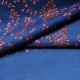 JULIA BLEU, étole véritable pashmina 100% cachemire brodé main
