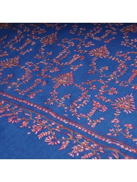 JULIA BLUE, hand-embroidered 100% cashmere pashmina stole