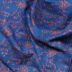 JULIA BLEU, étole véritable pashmina 100% cachemire brodé main